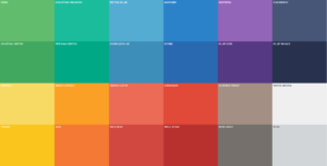 flat design color design trends